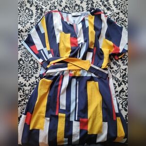 Womens dress, belted, knee length